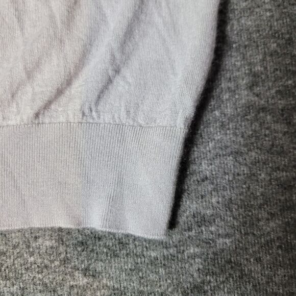 Alan Paine Cashmere Silk Mens Size M Gray Sweater 1/4 Quarter Zip Pullover Great - Picture 7 of 12